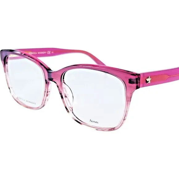 Rebecca Minkoff Brooke 3 Womens Eyeglass Frame 01ZX Pink Horn